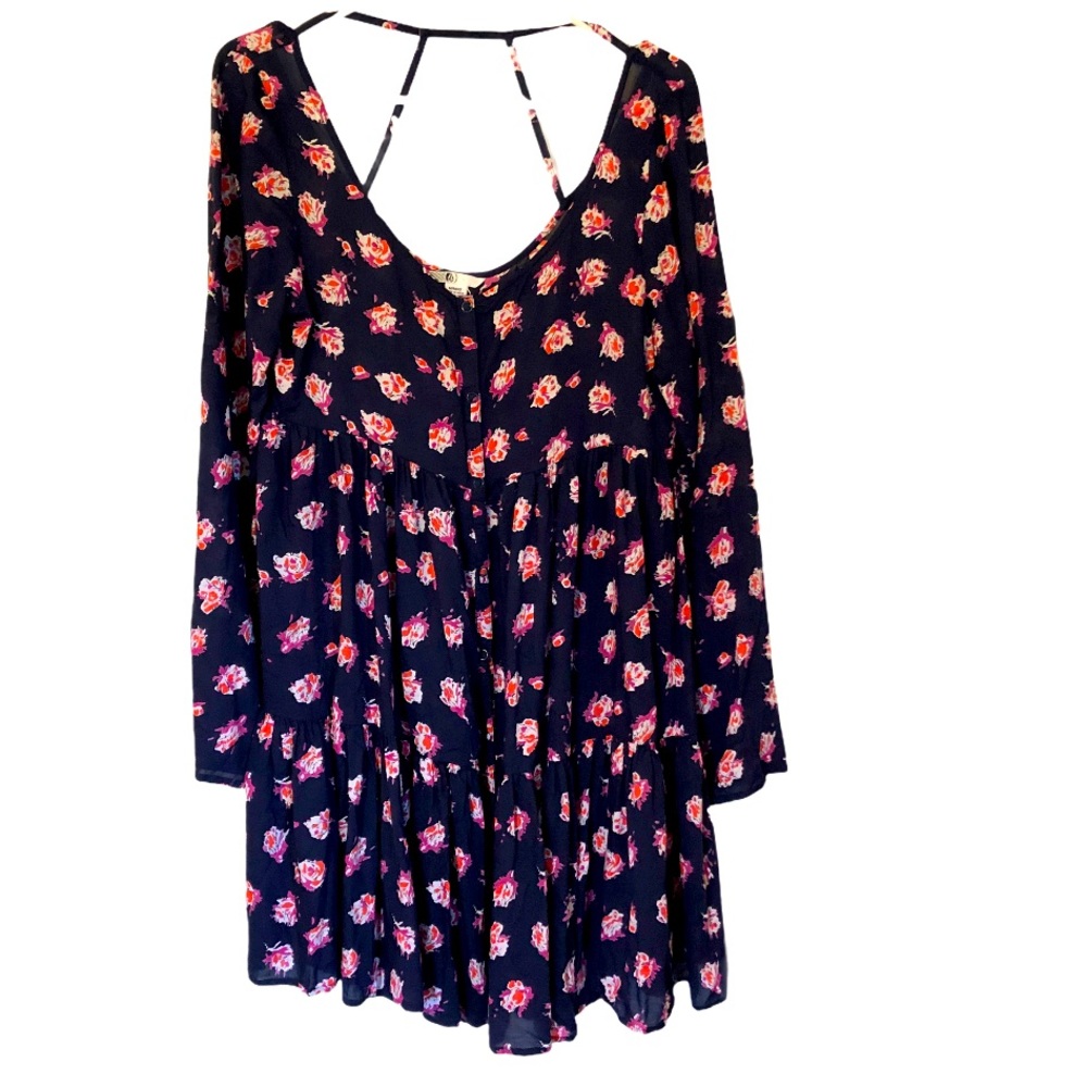 Volcom dress size 12 floral print boho hippie